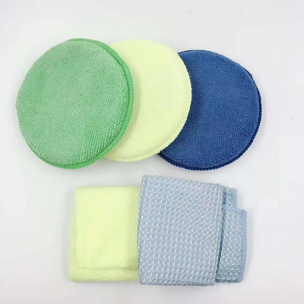 Многоцветные инструменты для ухода за автомобилем, щетка для колес, губка, варежка, комбинация 9 шт., набор для чистки автомобиля из микрофибры, набор для мойки автомобиля