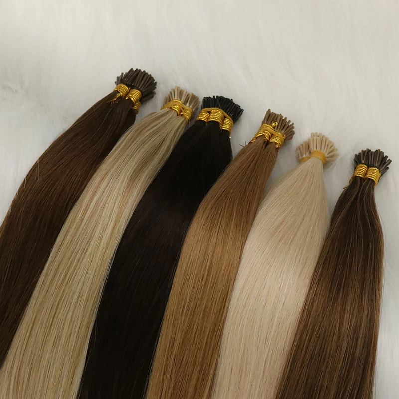 Fangcun Factory Double Drawn I Tip Hair Extension Remy Keratin Hair Human Hair Extensions  I Tip
