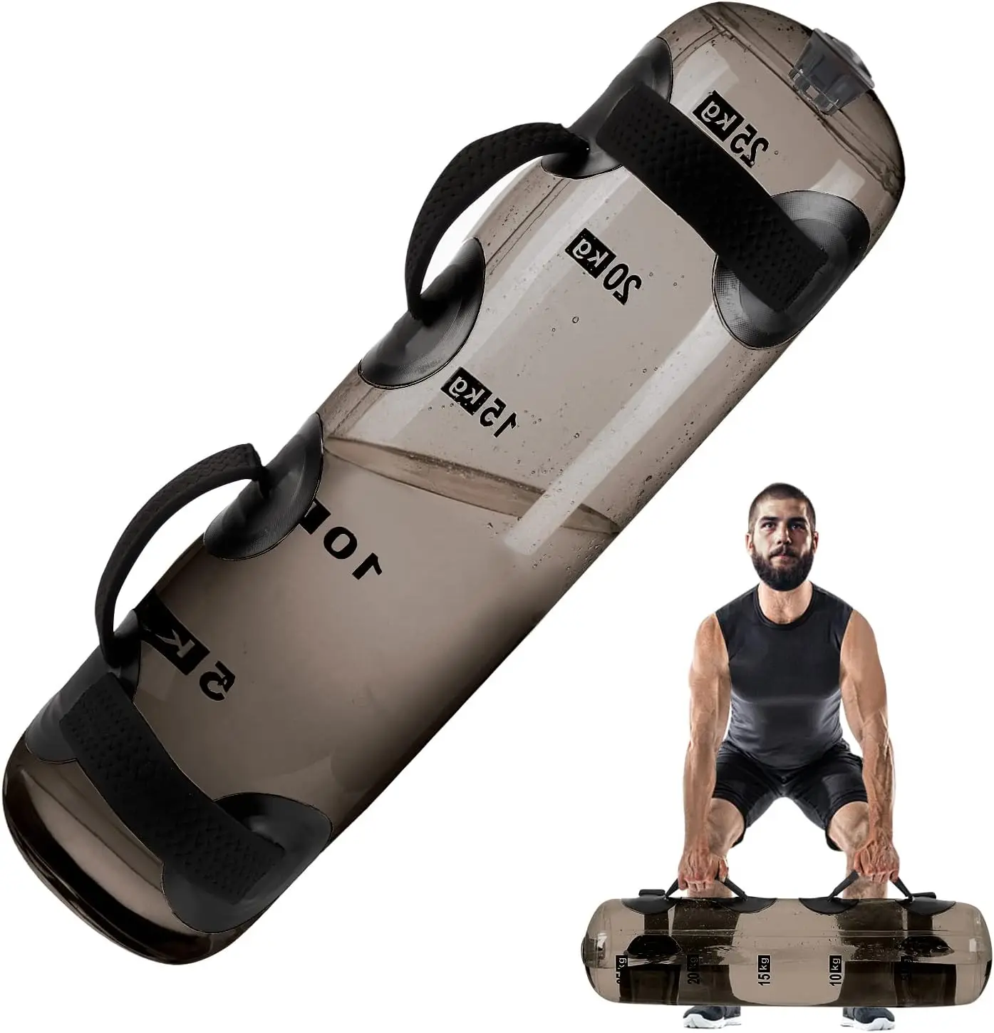 Water Weights Aqua Bag, Workout Sandbag Alternative Strength Training, Portable Stability Fitness Equipment