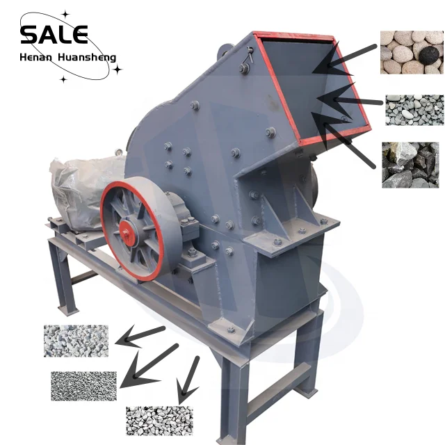 HuanSheng 2024 Diesel Hammer Crusher With Conveyor And Feeder Fine Powder Stone Hammer Crusher PC200x300 Hammer Crusher