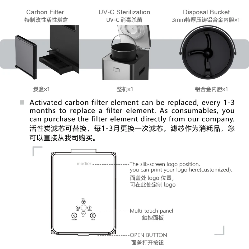 Лучшая цена, домашний кухонный компост для отходов пищи, индивидуальный измельчитель мусора для дома для защиты окружающей среды
