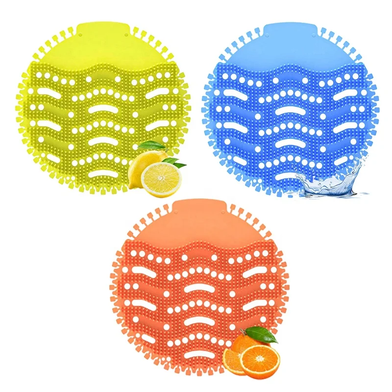 Custom Printed Urinal Screen Mats Manufacturers Scented Toilet Deodorizer Urinal Cake Anti-Splash for Washroom Toilet