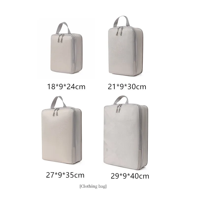 4Set Ultralight Nylon Compression Packing Cubes Expandable Packing Organizers for Carry on suitcase
