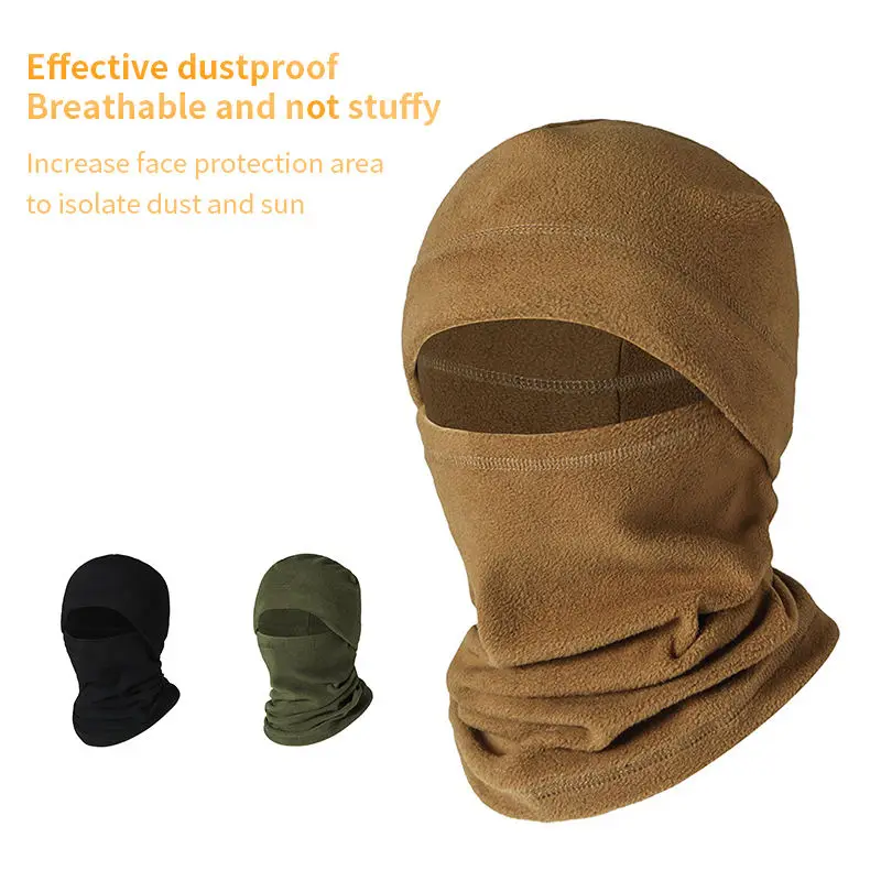 Winter Products 2023 Fleece Beanie Cap Sports Cold Windproof Neck Warmer Gaiter Winter Hat And Scarf Set For Men Women
