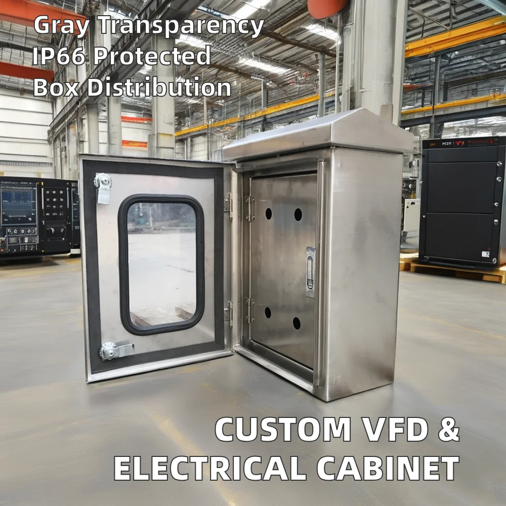 Customized Stainless Steel VFD Control Electrical Cabinet Complete Control Box with Waterproof Function