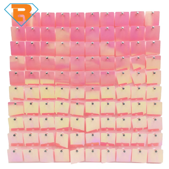 3D Shimmer WallPaper Panel Board with Pink Sequins for Wall Decoration