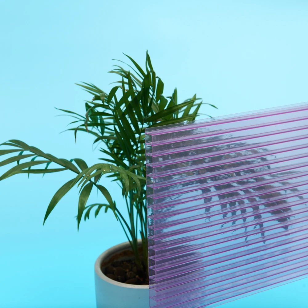 Cheap price 6mm clear transparent triple wall greenhouse polycarbonate panel roofing tile