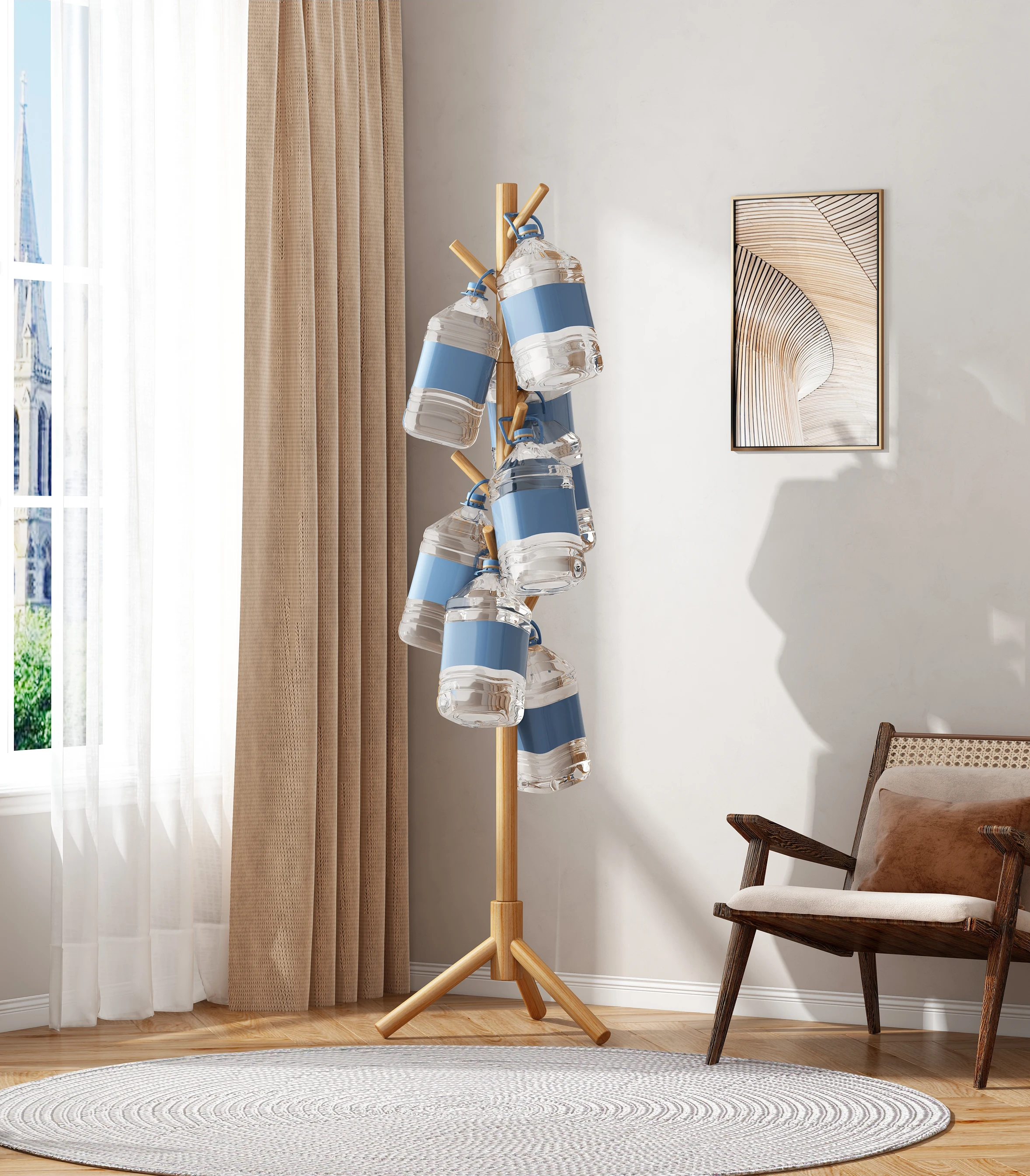 KSKSPE бамбуковая деревянная отдельно стоящая мебель для спальни гостиной современная деревянная стойка вешалка для пальто