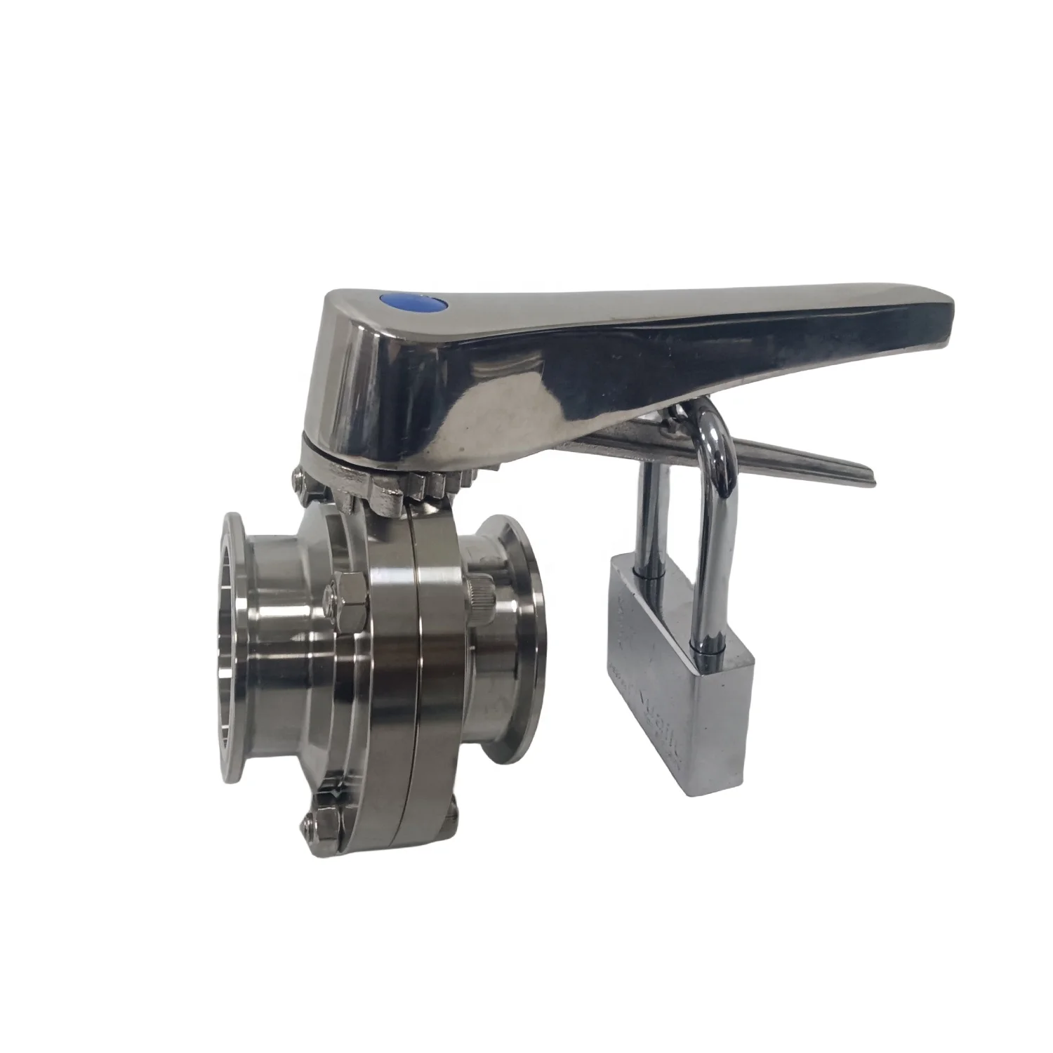 Stainless Steel SS316L Sanitary TC Ferrule Butterfly Valves with Gripper Type with Lock Out Tag Out