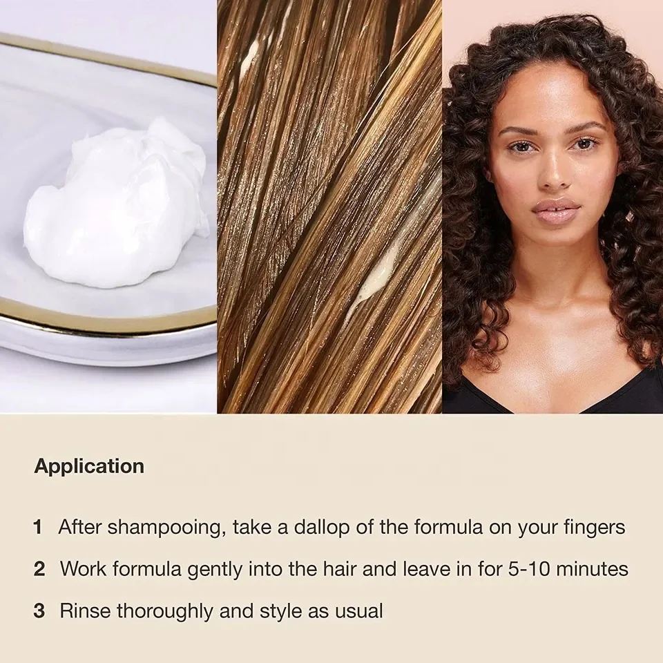 Private Label Curly Hair Care Coconut Oil Anti-frizz Moisturizing Smoothing Hair Mask