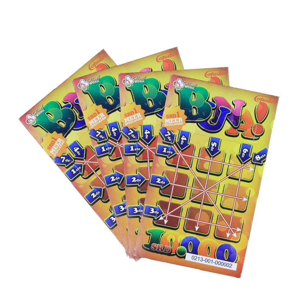 Professional Free Design pull cards Full Color digital printing Service pull tabs gambling tickets