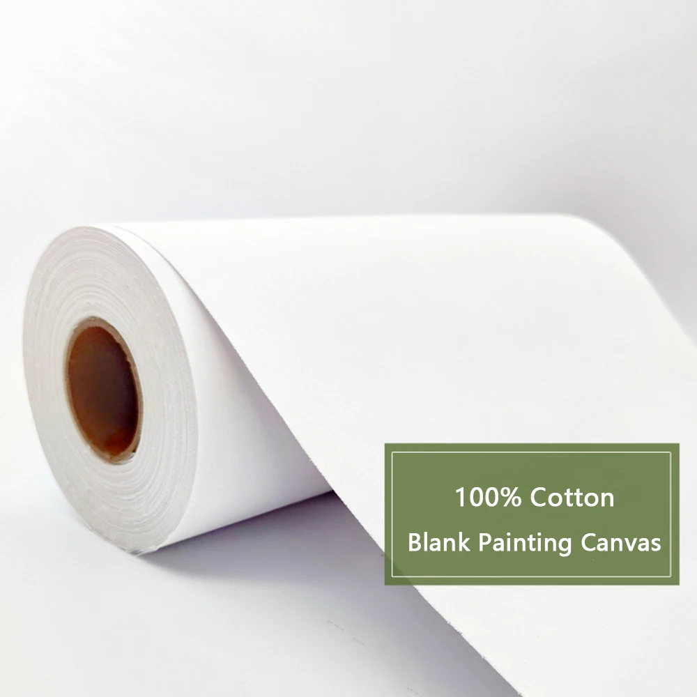 100%Cotton stretched  Waterproof  Blank Canvas for Painting Layer Acrylic Oil Painting Canvas roll painting canvas roll