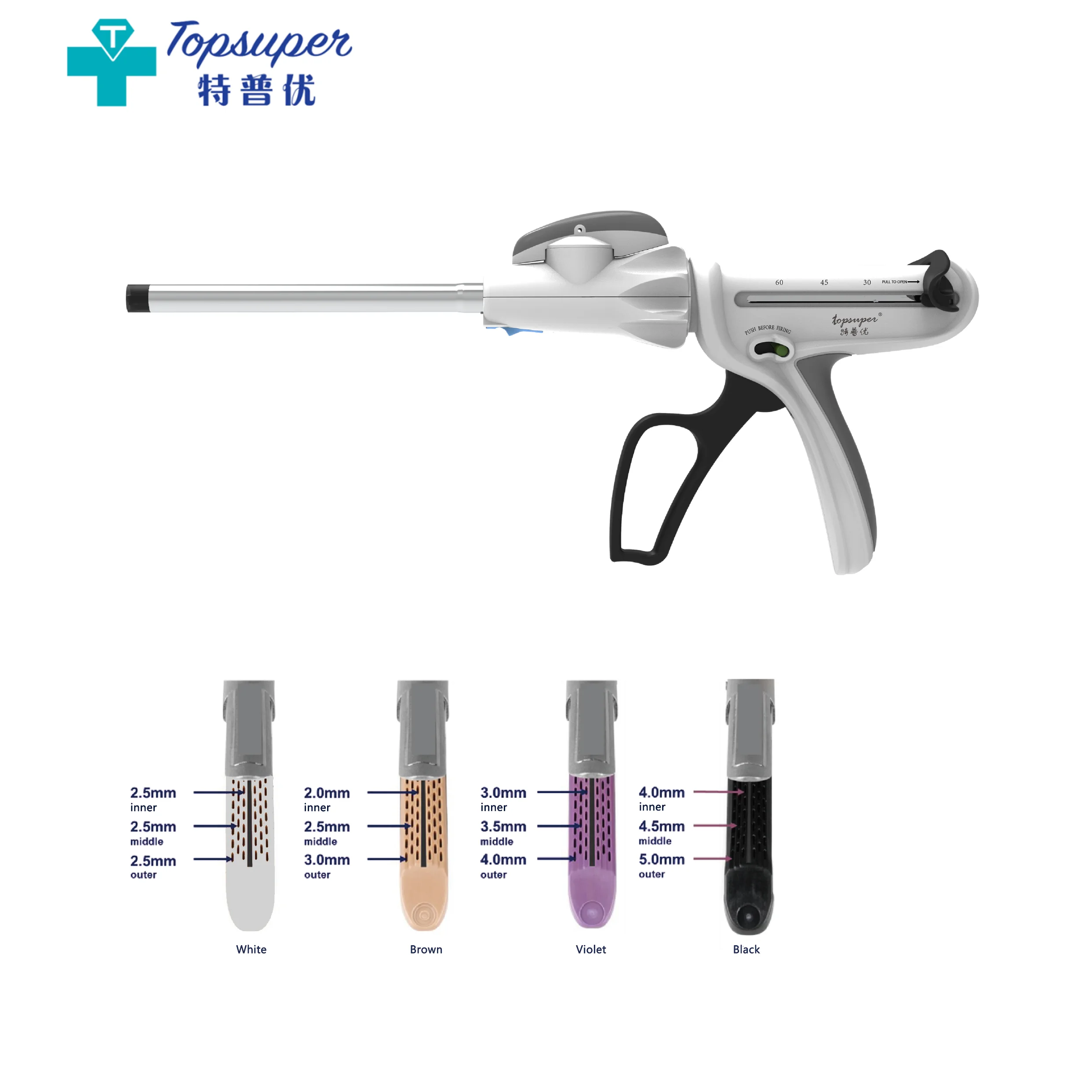 Medical Disposable Surgical Reloads Endoscopic Customized Endoscope Cutting Stapler