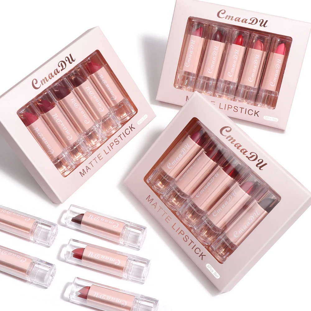 New Hot Sale CmaaDU Own Brand free shipping  Lipstick Set Lip Gloss Matte Moisturizing Waterproof Matte Lip Gloss