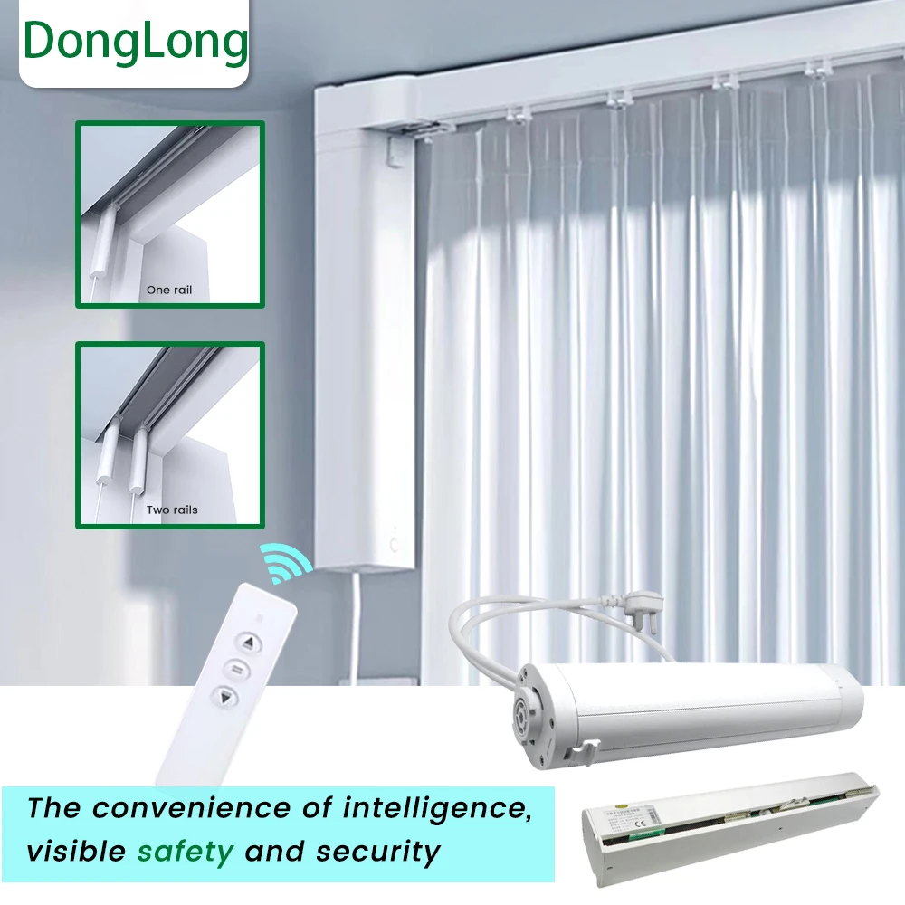 Tuya WiFi Electric Automatic Curtain Motor Smart Home Automation for Hotel Design Set for Living Room Use