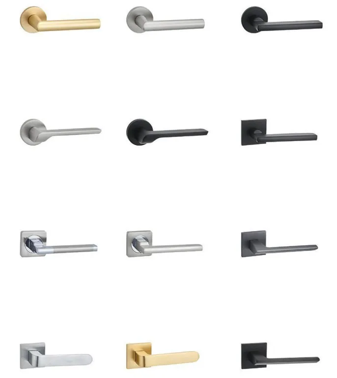 Stylish antique bronze solid aluminum interior door handle Modern home bedroom door lock handle door lock set