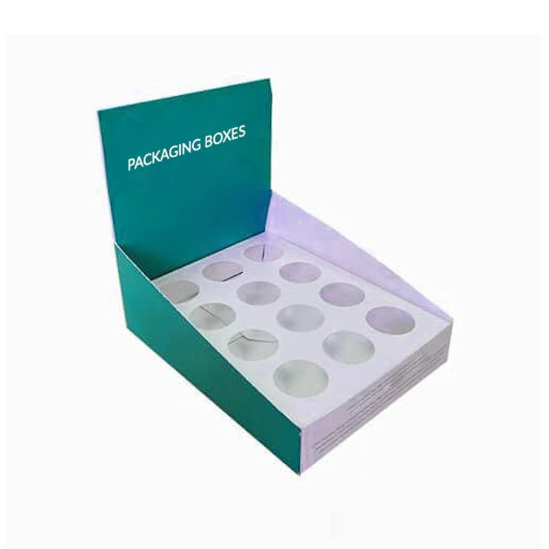 Custom Paper Pop Up master boxes Cardboard Table Counter Top Box Display Case Counter Cardboard Makeup Counter Display Box