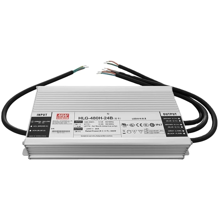 HLG-480H-54A 480W 54в Meanwell на открытом воздухе с функцией дневного света светодиодный драйвер