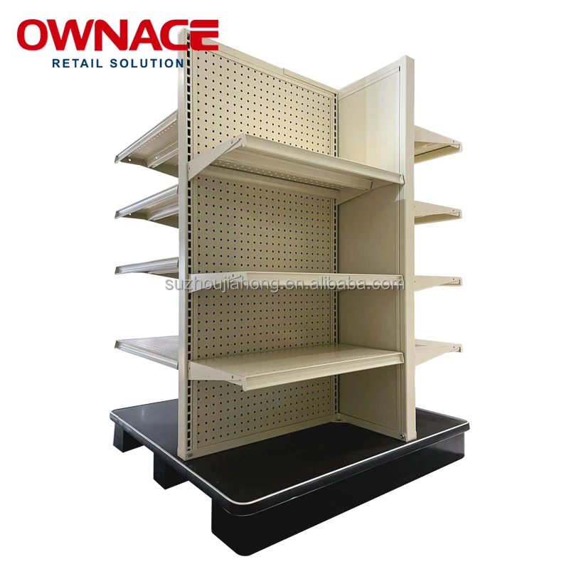 Light Heavy Duty Gondola Shelving Single Double-sided Steel Modern Supermarket Shelves Grocery Store Display Warehouse Rack