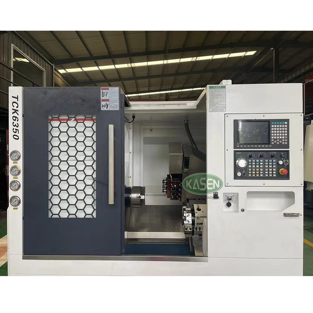 Factory Supply Attractive Price TCK6350 4+4 living tools Cnc Lathe Machine Lathe Slant Bed CNC Lathe
