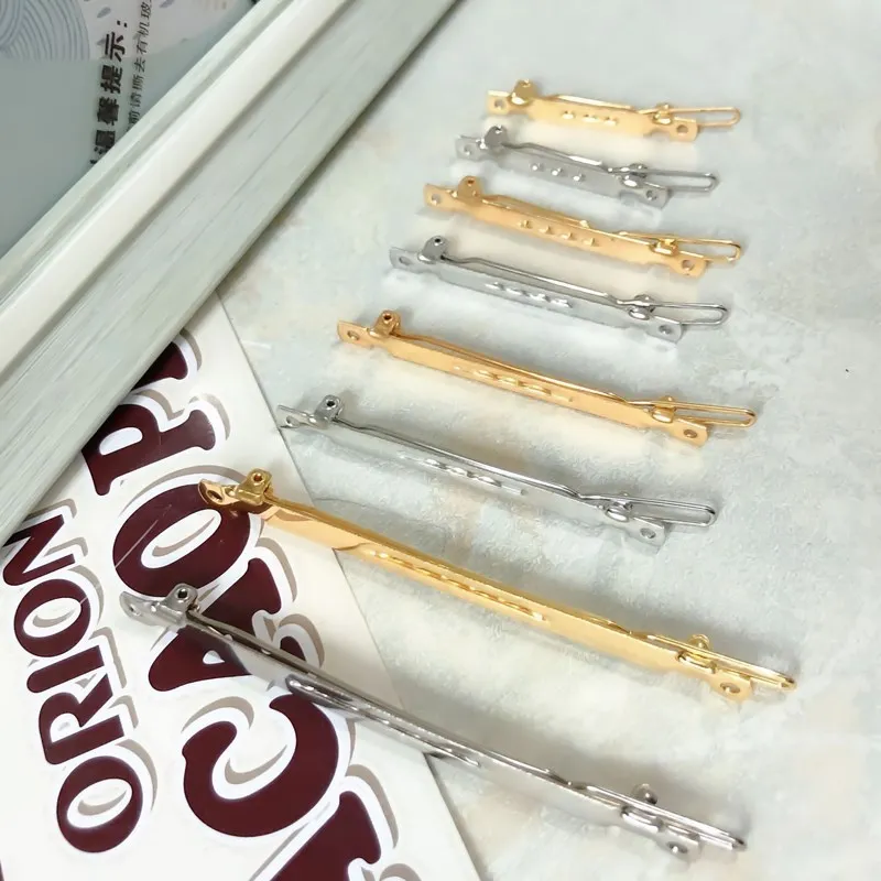 4cm 5cm 6cm 8cm Golden Nickle Silver Base Metal Frog Hairpins Plain Bobby Pins Hair Clips For DIY Women Girls Hair Accessories
