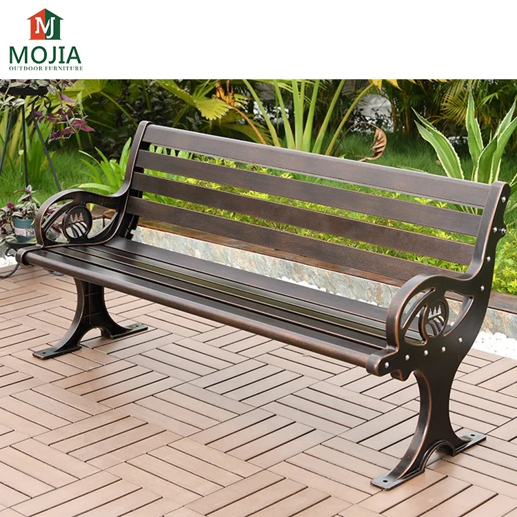 MOJIA Quality Bench 180cm Cast Aluminum 130cm 150cmmetal Garden for Park 200cm Patio Benches