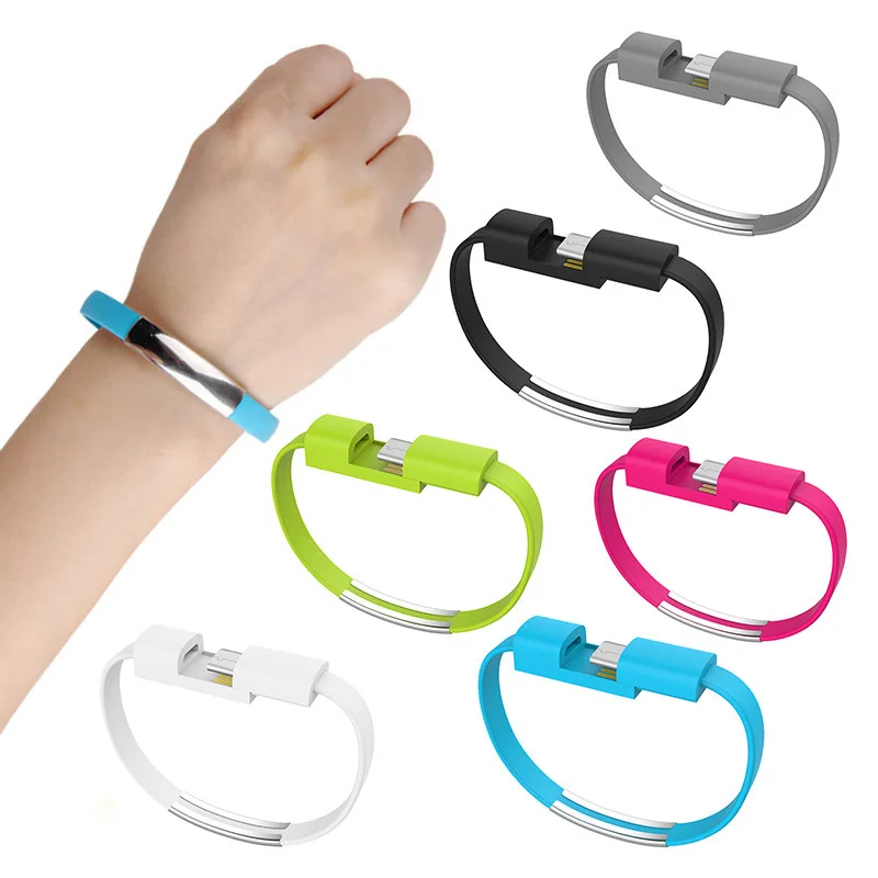 New bracelet  silicone data cable, Creative Bracelet Universal Charging Cable for cell phone