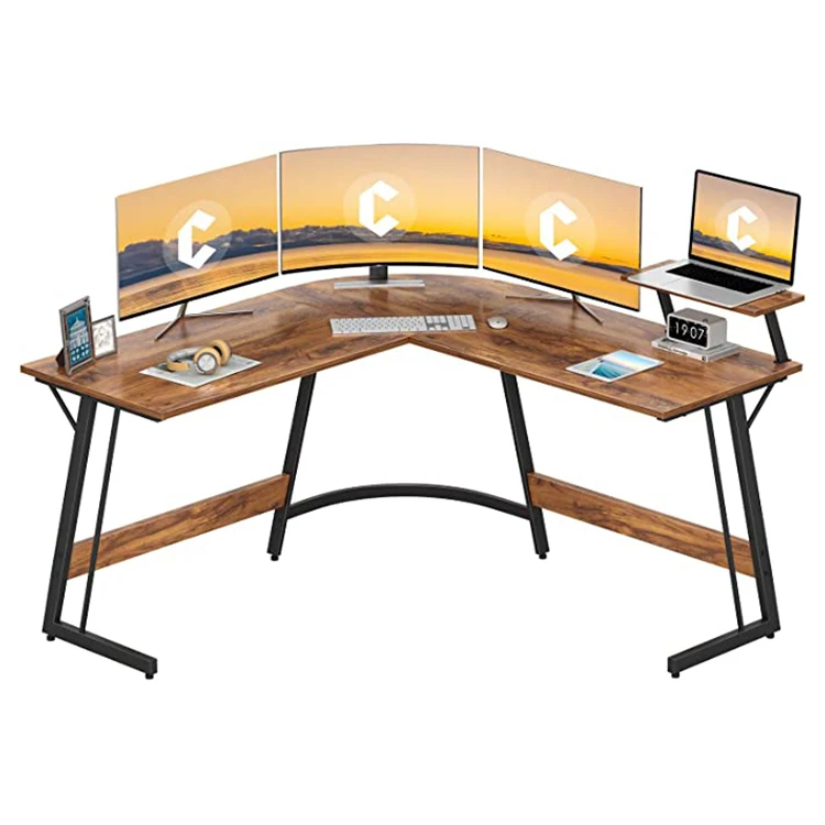 Промышленная металлическая офисная мебель, стол для домашнего кабинета, компьютерный угловой стол L-образной формы под заказ