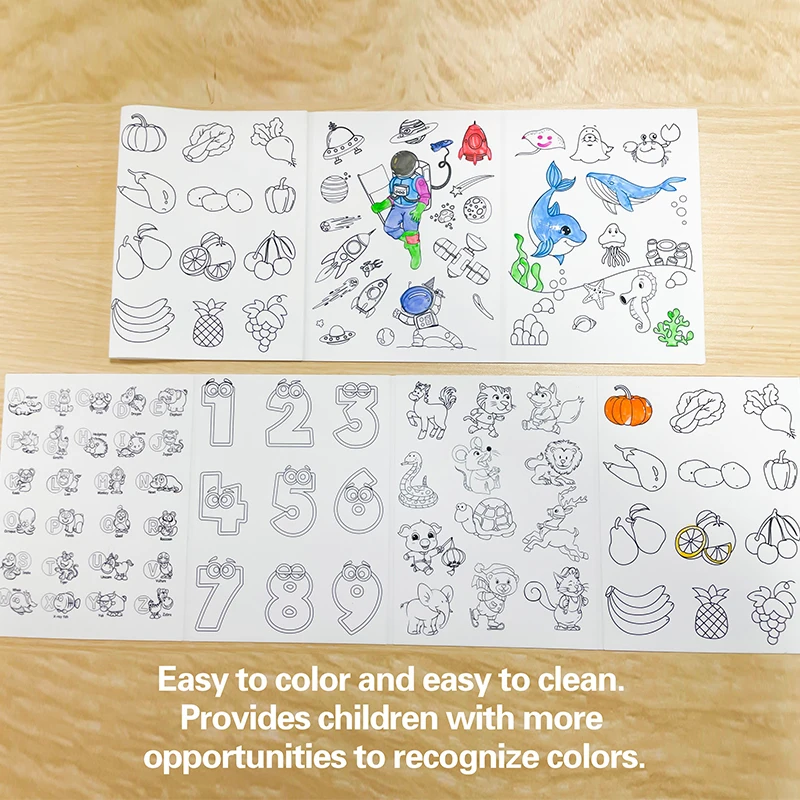 Hot Sale Wipeable Reusable Educational Children Drawing Toy Silicone Coloring Printing Table Mat for Kids