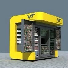 Открытый пищевой киоск торговые киоски уличный магазин торговый центр в металлической рамке с системой солнечной