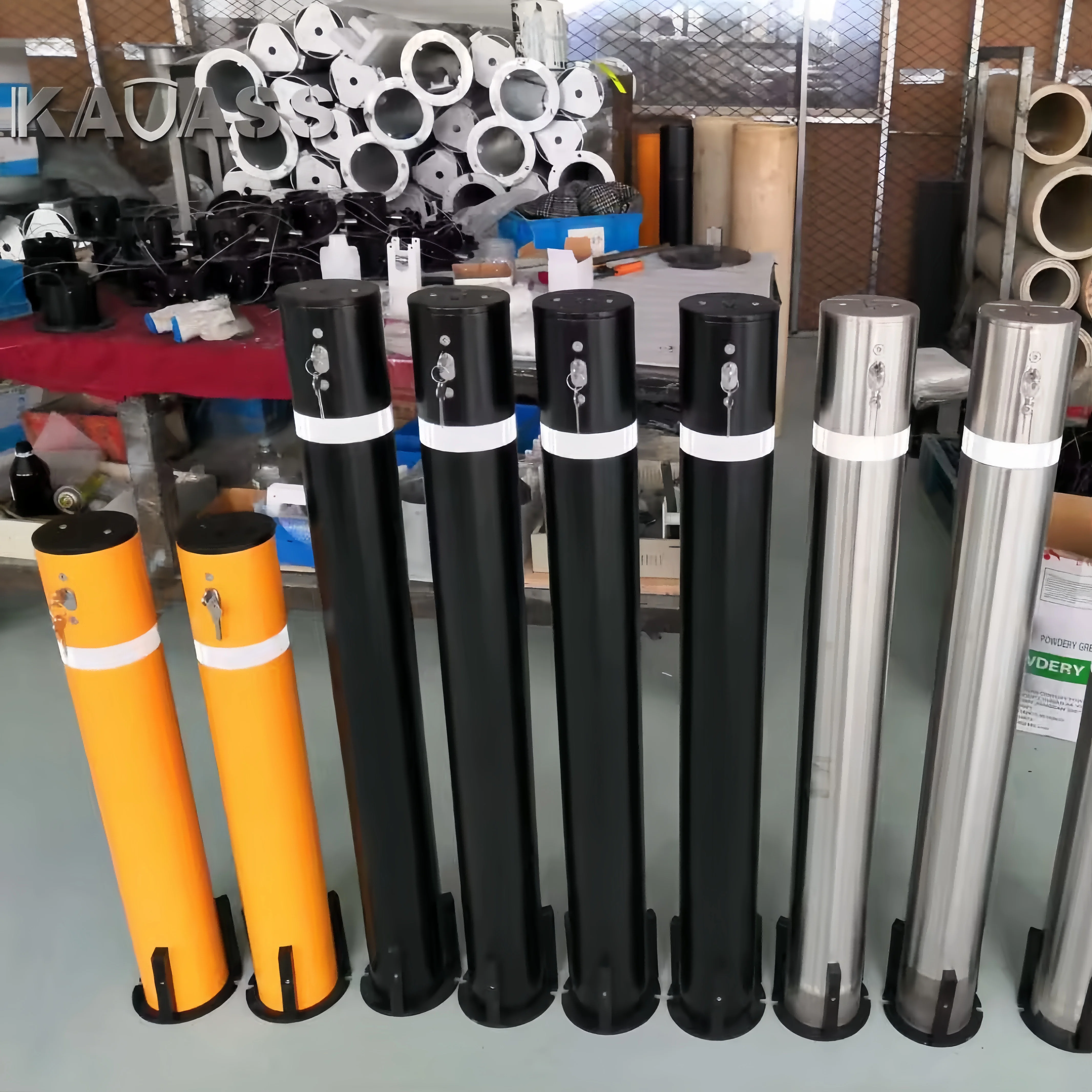 KVS source factory price manual telescopic Security Post Parking  driveway bollard retractable bollards