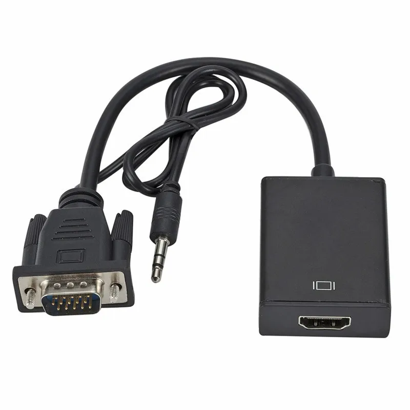 vga to hd converter with audio with power supply computer connected to TV HD cable vga to hdm-i