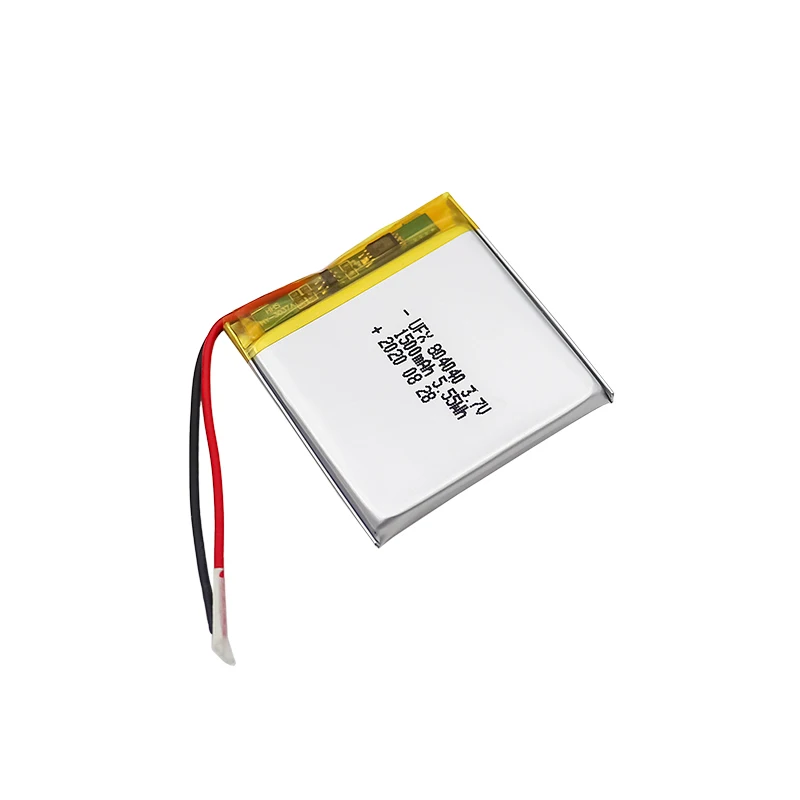 Lithium Ion Polymer Cells Factory Wholesale UFX 804040 1500mAh 3.7V Rechargeable Battery for Smart Table Lamp