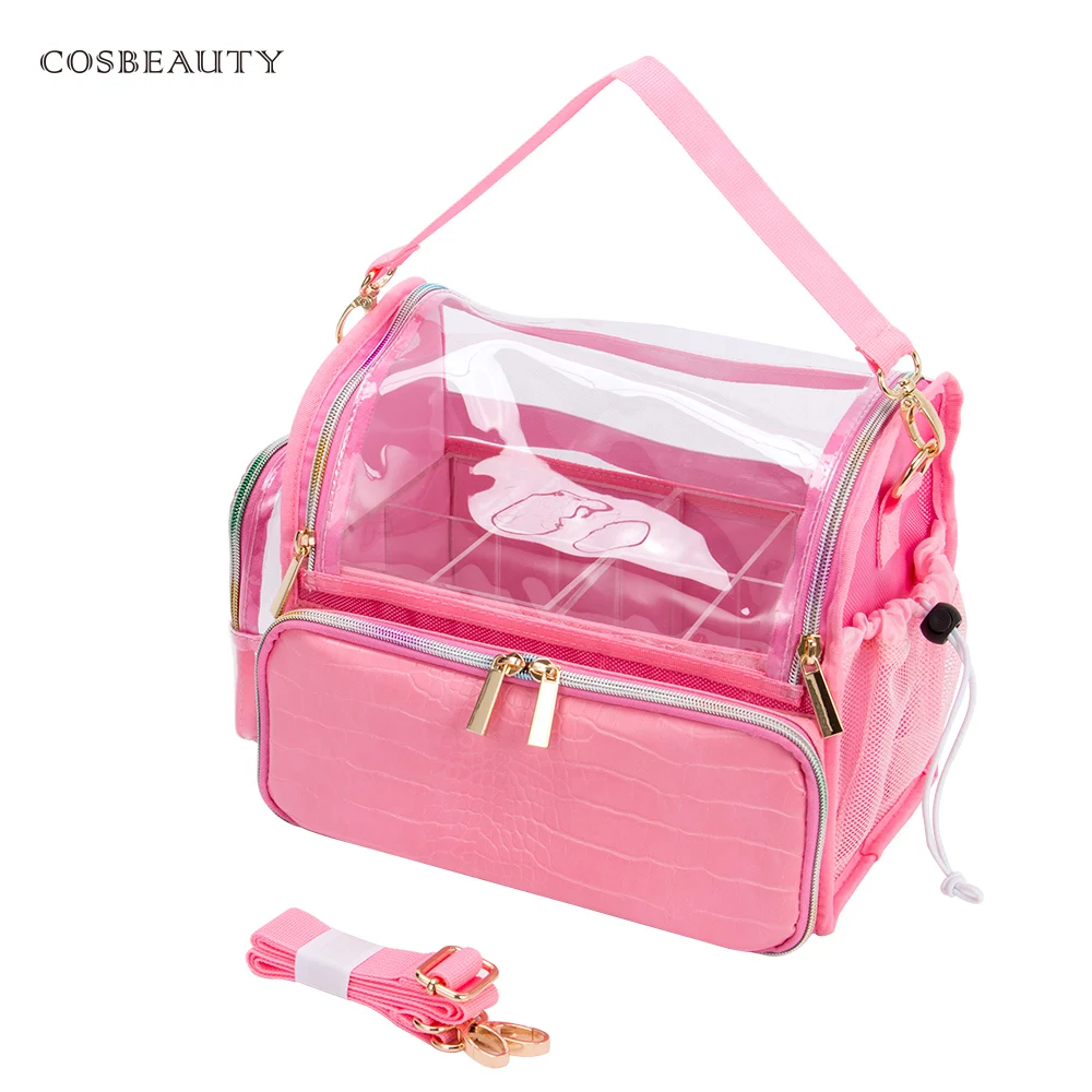Pink Waterproof Cosmetic Holder Organizer Bag Cosmetic Brush vanity cosmetic beauty makeup  case pouch box bag