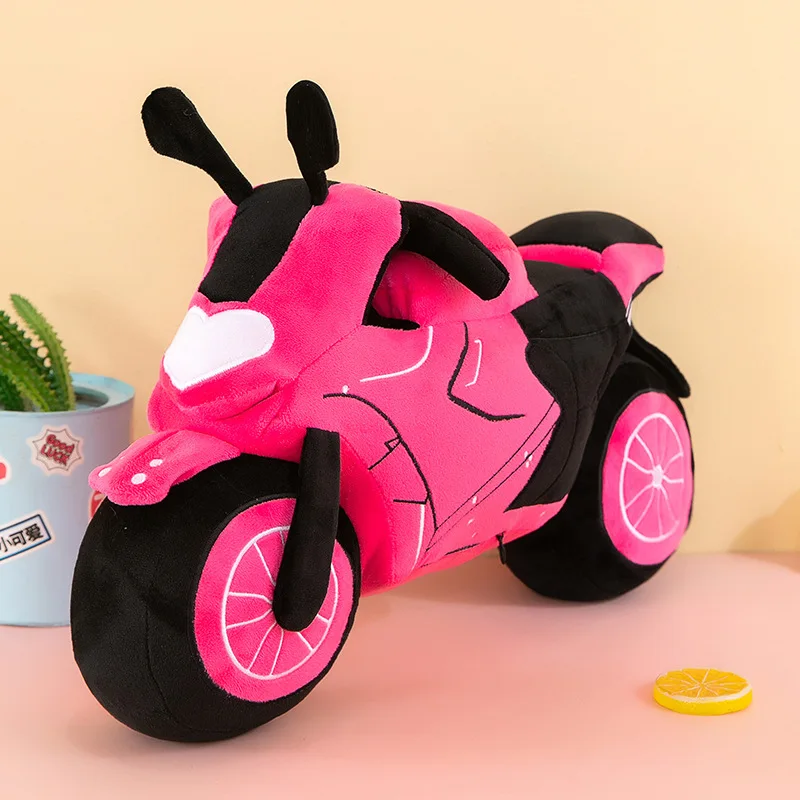 Simulated Plushies Motorbike Soft Pillow Kids Dolls Gifts Green Blue Pink Red Plush Motorcycle Stuffed Toys