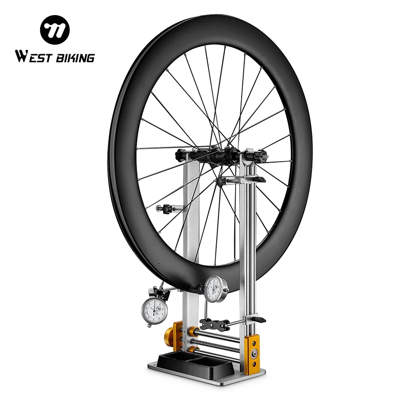 WEST BIKING High Quality Bike Wheel Truing Stand Aluminum Alloy Durable Bicycle Wheel Maintenance Truing Stand