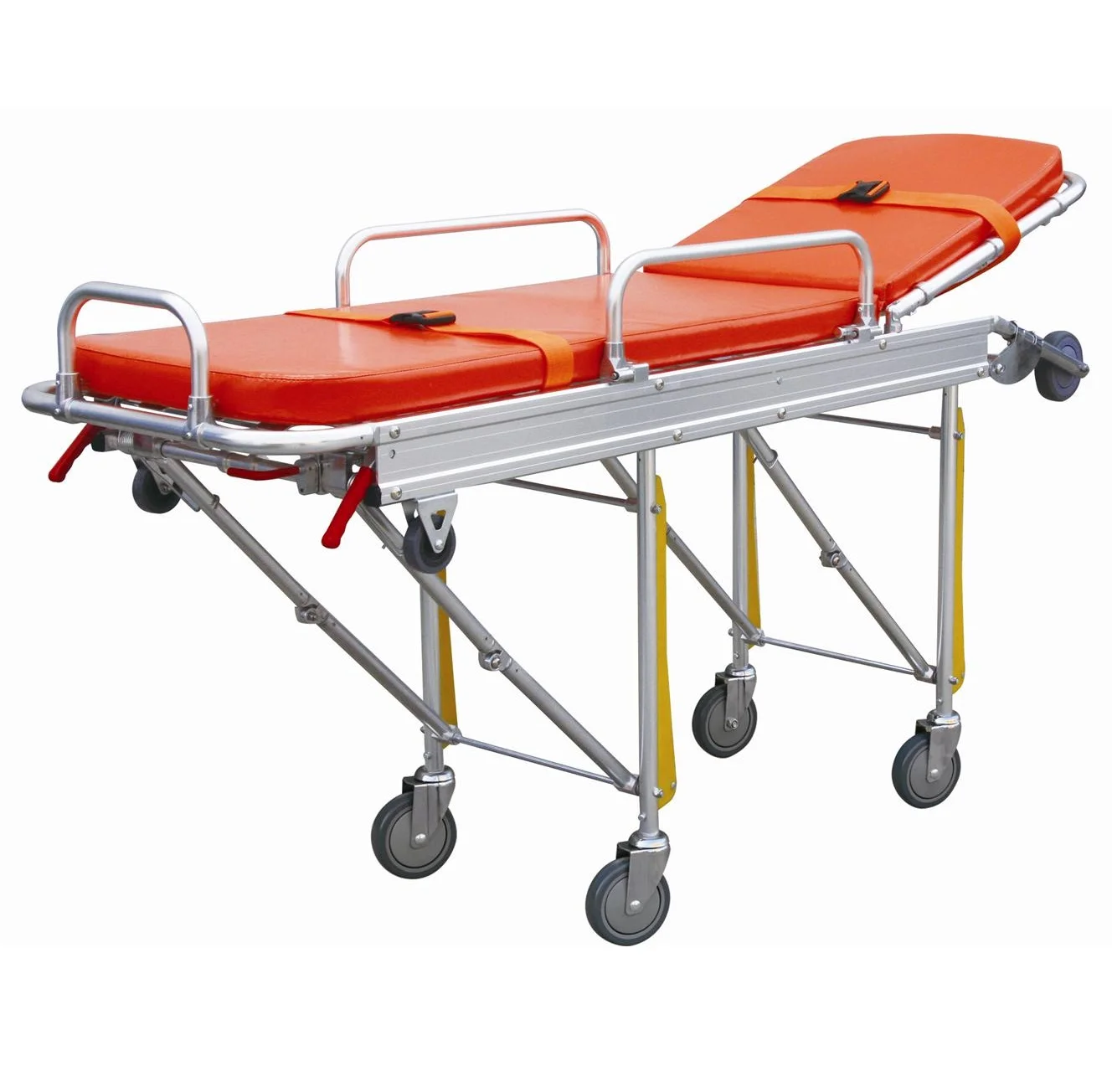 Automatic medical folding ambulance stretcher