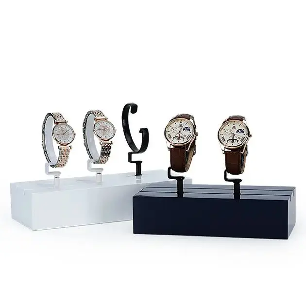VANLOCY High quality custom service retail store exhibition paint watch display window display stand watch set