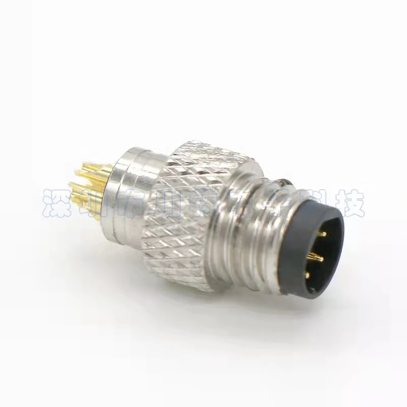 Sensor short shielded shell waterproof round welding wire floating M8 connector circular connector