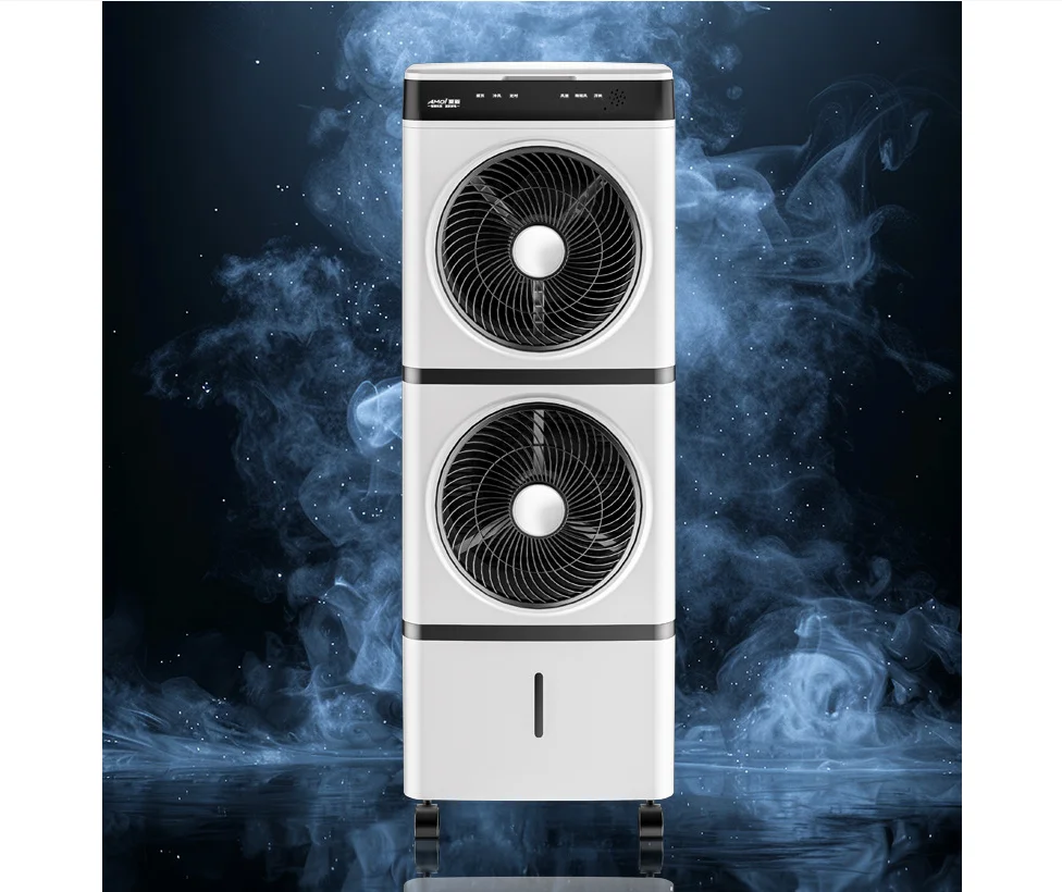 Wholesale Double Layer 14L Evaporative  Mobile Mechanical Floor Water  Air Cooling Fan Air Cooler For household