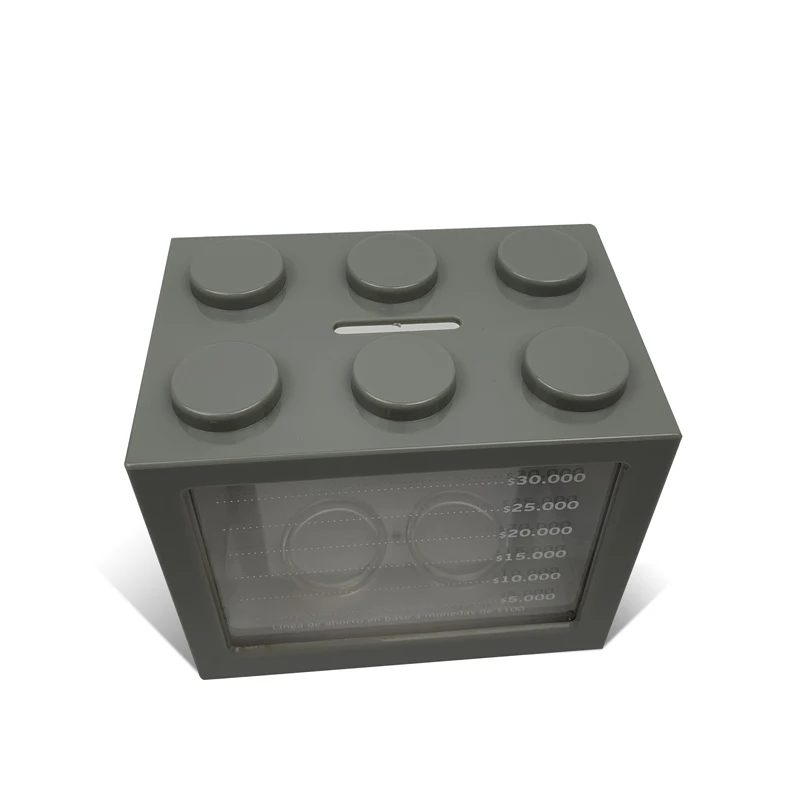 High quality plastic brick legos money box  coin bank christmas gift
