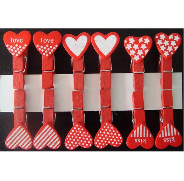 Mini craft wooden clothes pegs,6pcs/set