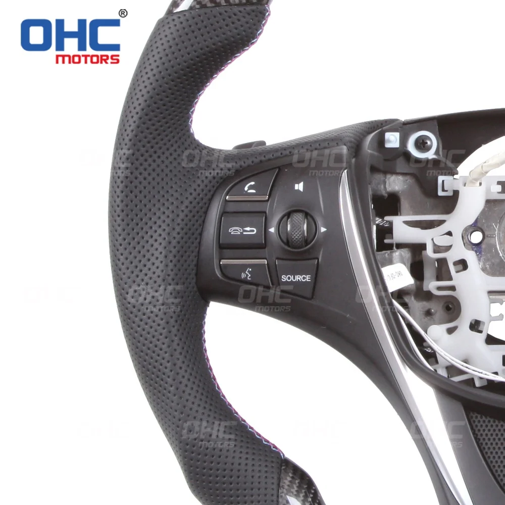 OHC Motors Hot Selling 100% REAL Carbon Fiber LED Steering Wheel for Acura MDX RDX  ILX TLX NSX