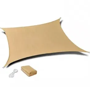 Outdoor hdpe plastic uv block shades net D ring balcony sun shade sails