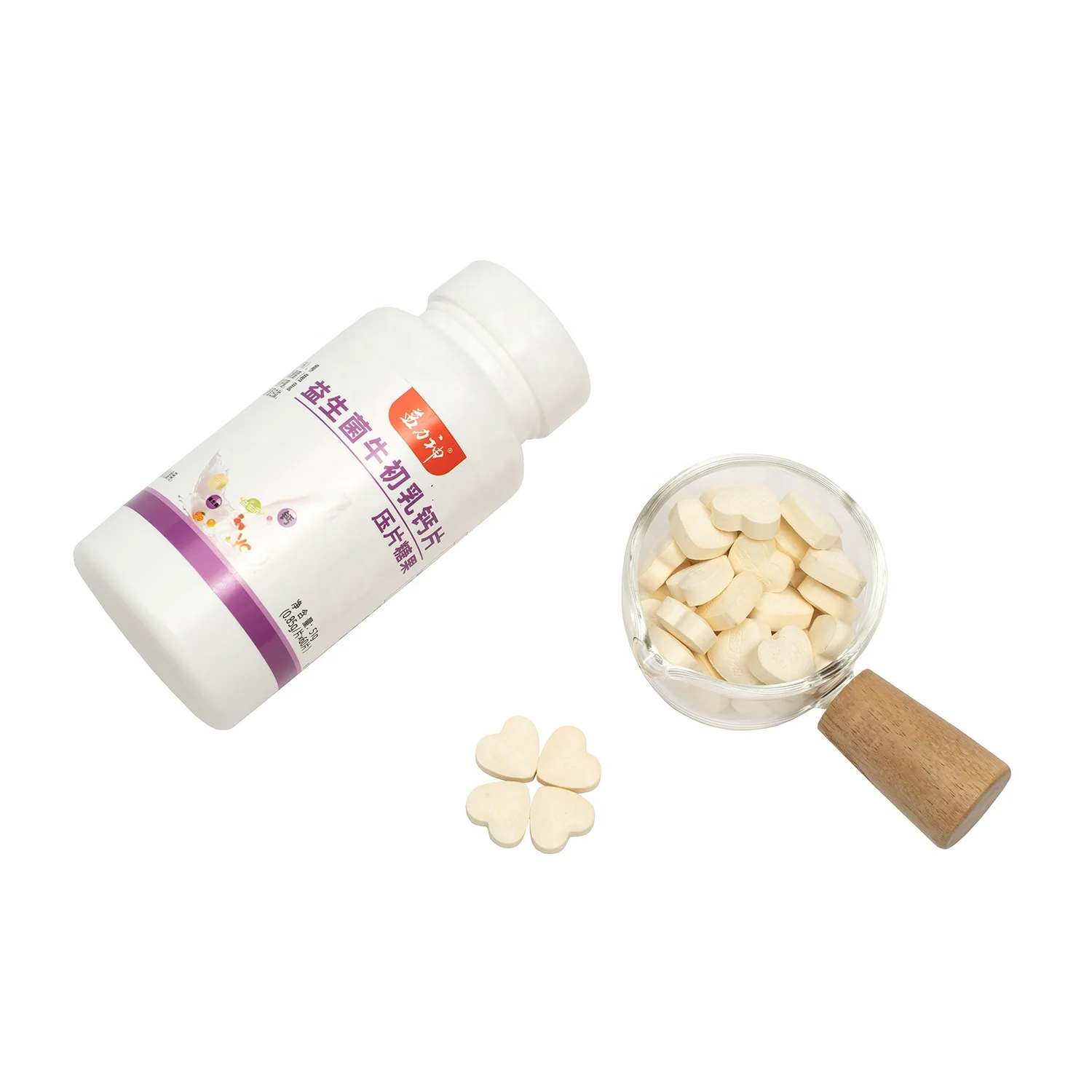 Tablet candy calcium supplement probiotic bovine colostrum calcium tablets