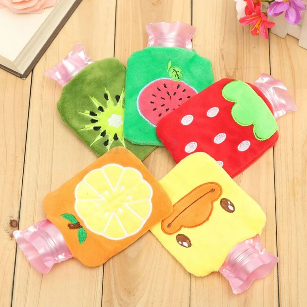 high quality rubber pvc material cheap hand foot warmer cover mini cute cartoon hot water bag