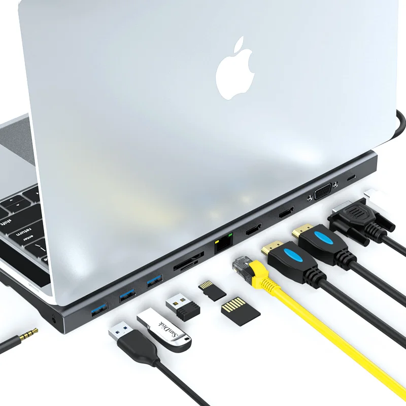  Док-станция Mulit с портами Usb C 4k HD Vga Rj45 Lan 3