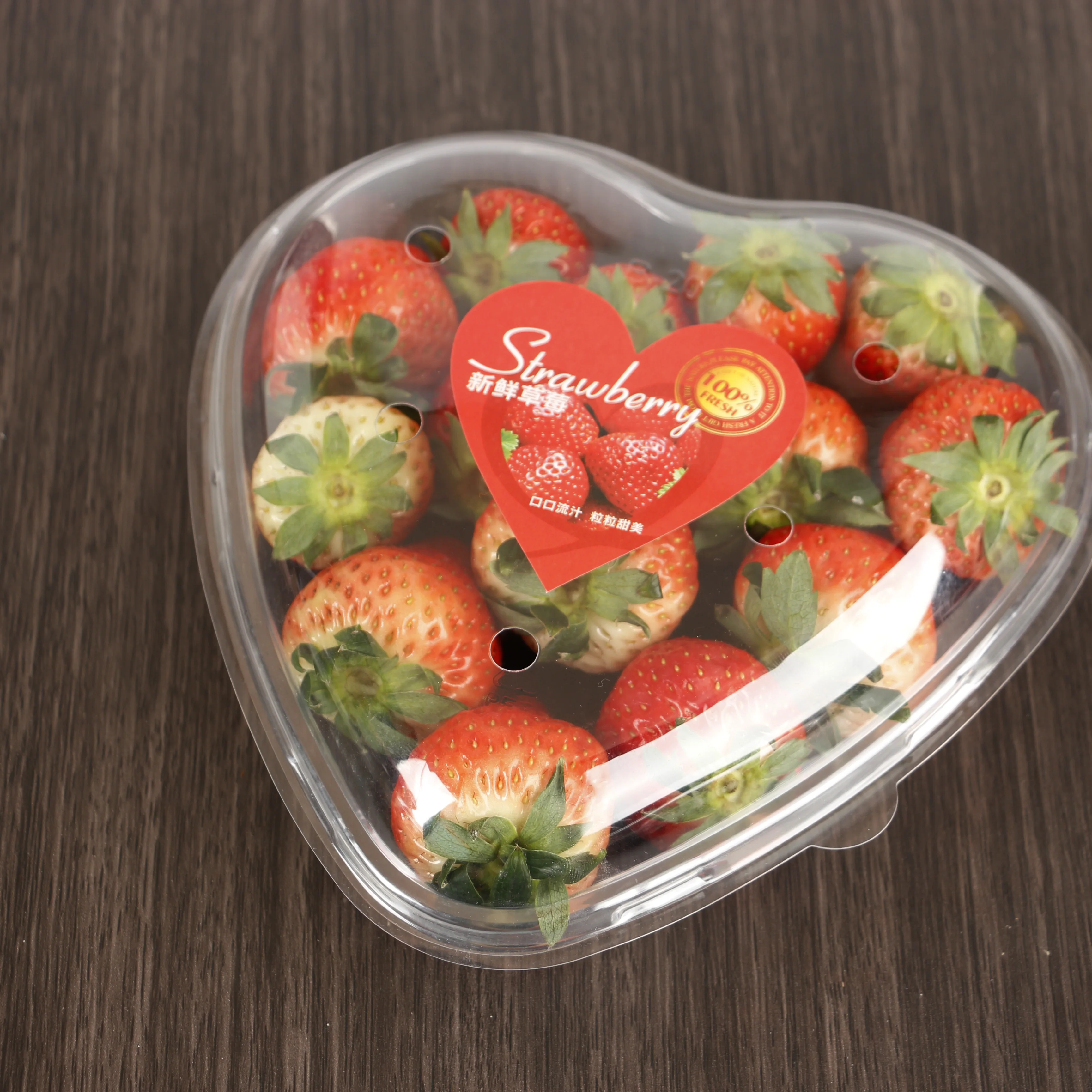 High Quality Plastic Tray Heart Shaped Box For Strawberries