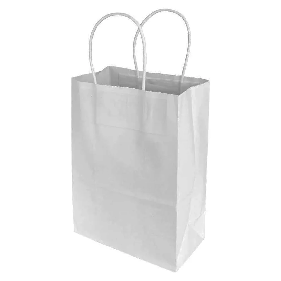 Reusable packaging Take away custom wholesale white Kraft paper Bread Coffee shop Snacks Cookie bag