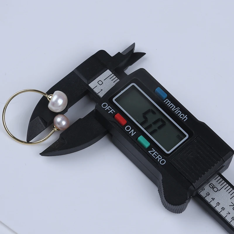 gold plated natural white pink purple color real freshwater adjustable round pearl ring